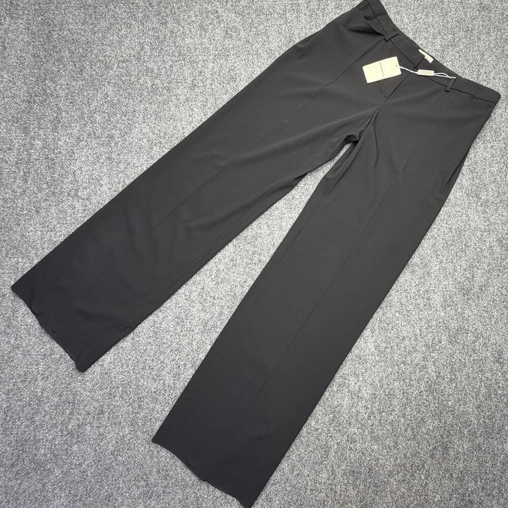 Emporio Armani Womens IT 46 (10-12) Black Wool Blend Wide Leg Dress Pants NWT